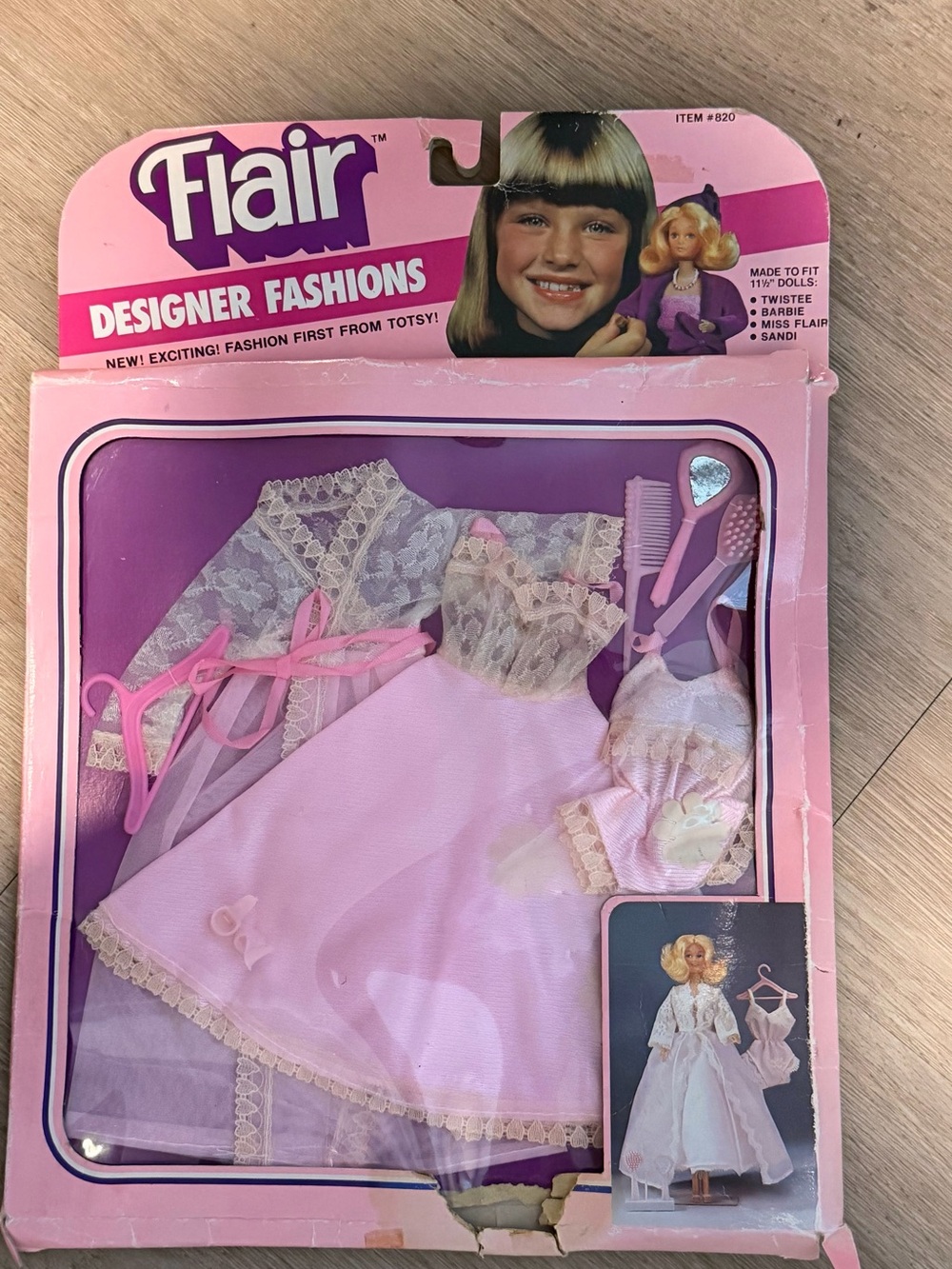 Vintage Designer Fashions Pink Doll Outfit by